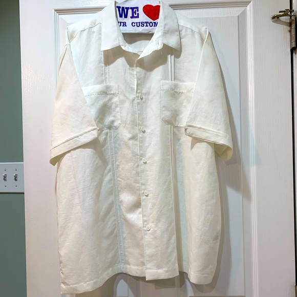 Men’s size XL Cafe Luna off white button down shirt - Picture 1 of 7